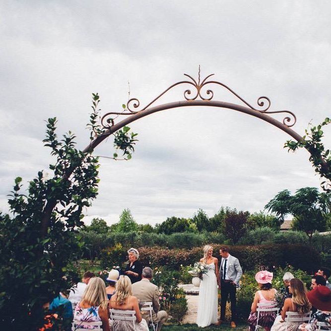 Wedding Ceremony | Bride in Needle &amp; Thread Gown | Groom in Reiss Chinos &amp; Blazer | Outdoor Destination Wedding at Le Peit Hameau Wedding Venue Provence, South of France Planned by By Mademoiselle | Lovestruck Photography