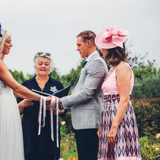 Wedding Ceremony | Bride in Needle &amp; Thread Gown | Groom in Reiss Chinos &amp; Blazer | Outdoor Destination Wedding at Le Peit Hameau Wedding Venue Provence, South of France Planned by By Mademoiselle | Lovestruck Photography