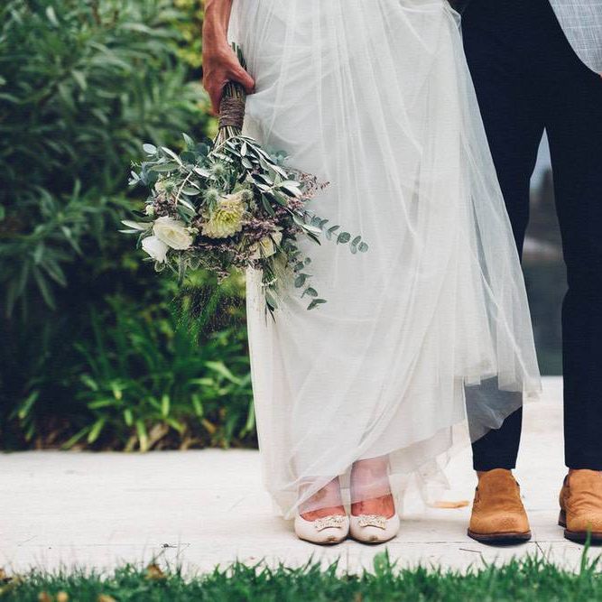 Bride in Needle &amp; Thread Gown | Groom in Reiss Chinos &amp; Blazer | Outdoor Destination Wedding at Le Peit Hameau Wedding Venue Provence, South of France Planned by By Mademoiselle | Lovestruck Photography