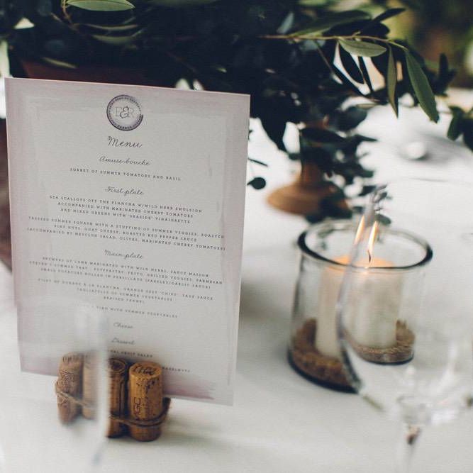 Menu Wedding Stationery | Outdoor Destination Wedding at Le Peit Hameau Wedding Venue Provence, South of France Planned by By Mademoiselle | Lovestruck Photography