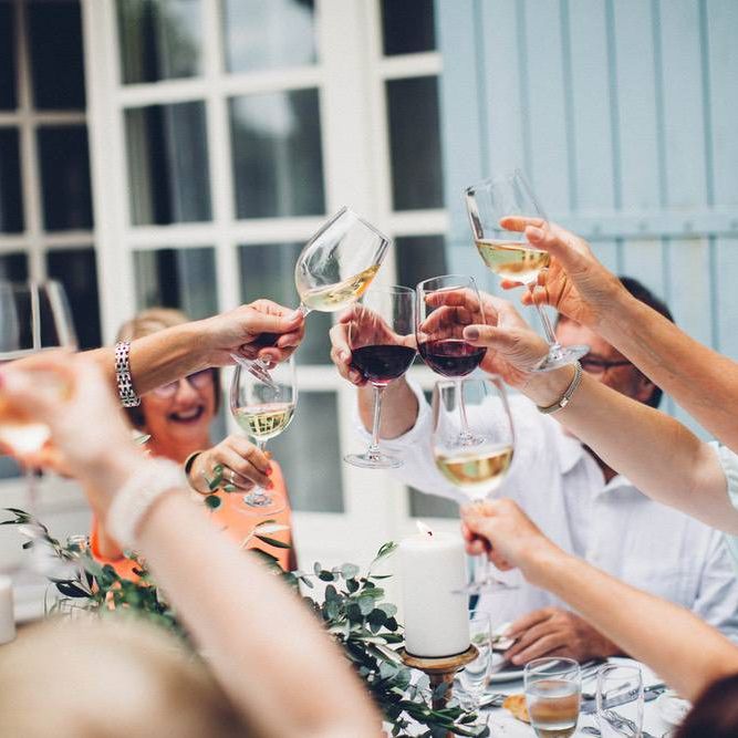 Cheers | Outdoor Destination Wedding at Le Peit Hameau Wedding Venue Provence, South of France Planned by By Mademoiselle | Lovestruck Photography