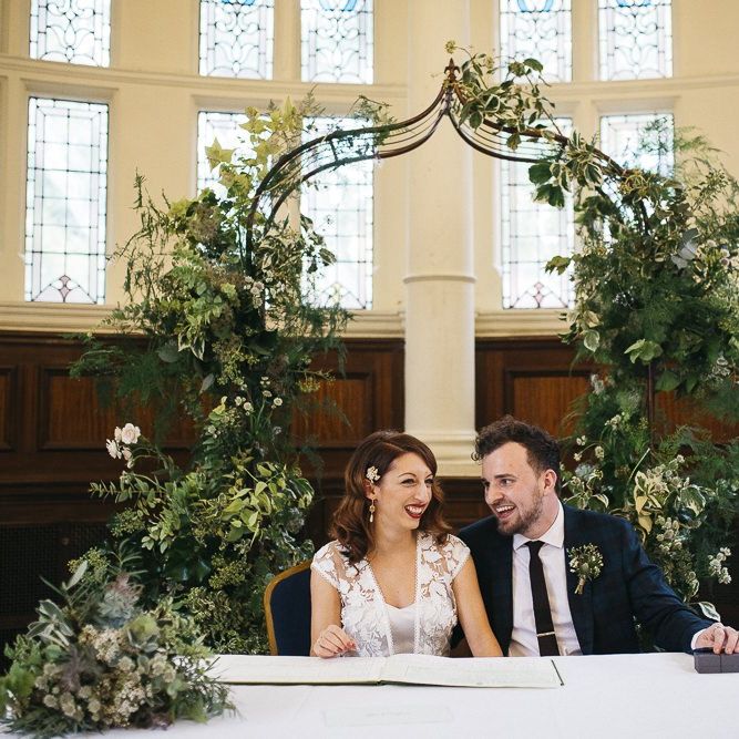 Bride and groom tie the knot at London ceremony