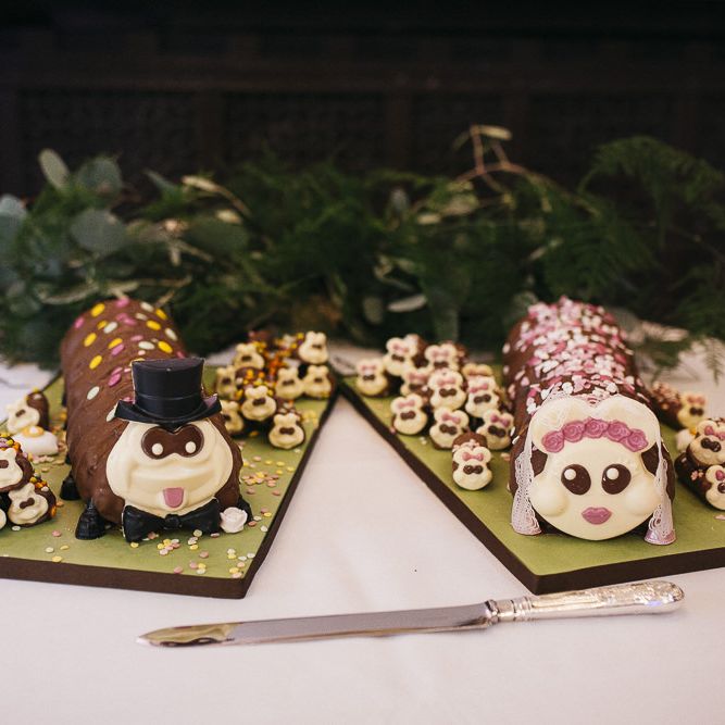 M&amp;S caterpillar cakes at London reception