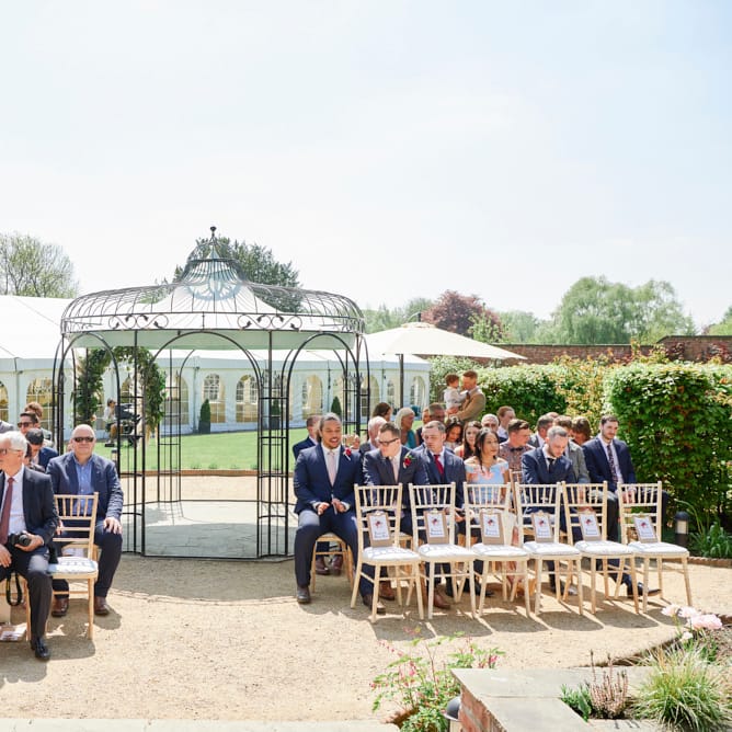 Outdoor Wedding Ceremony At The Walled Garden Nottingham