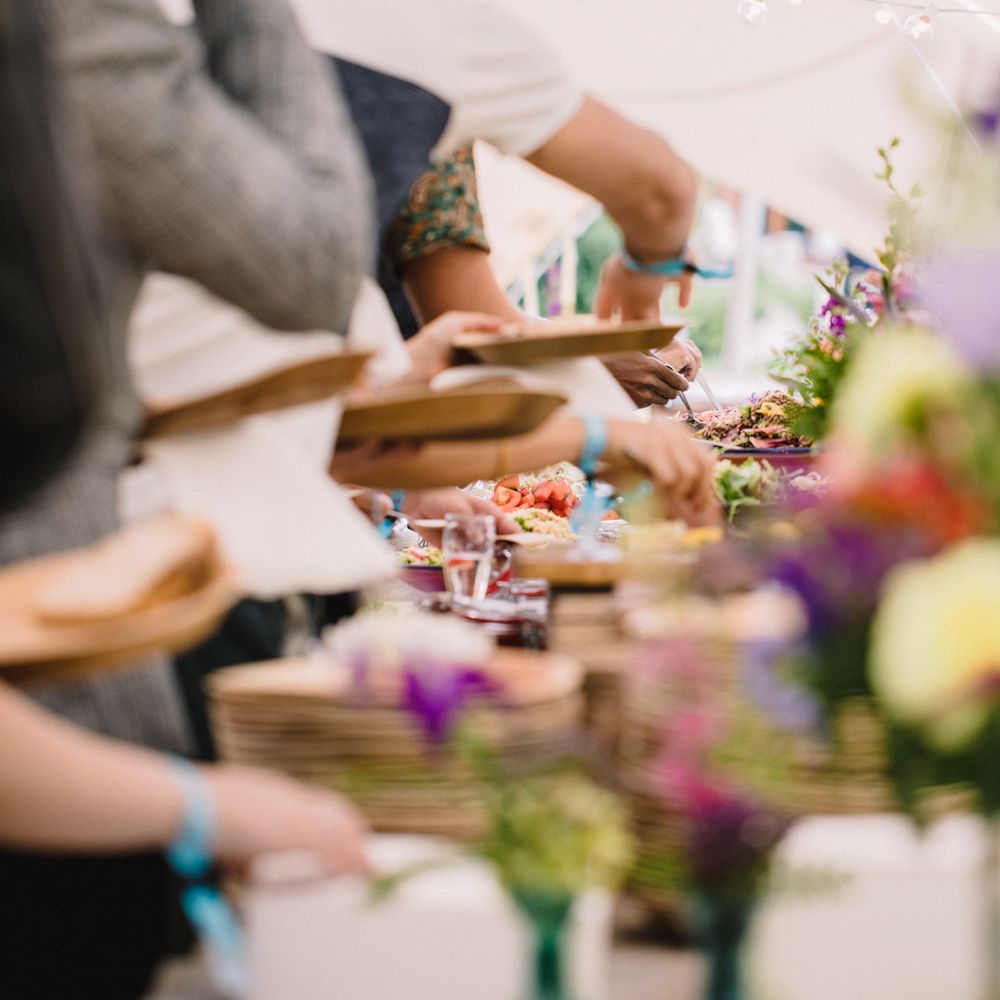 Relaxed Dining For Festival Wedding // Image By Studio TM