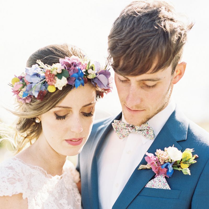 Colourful flower crown