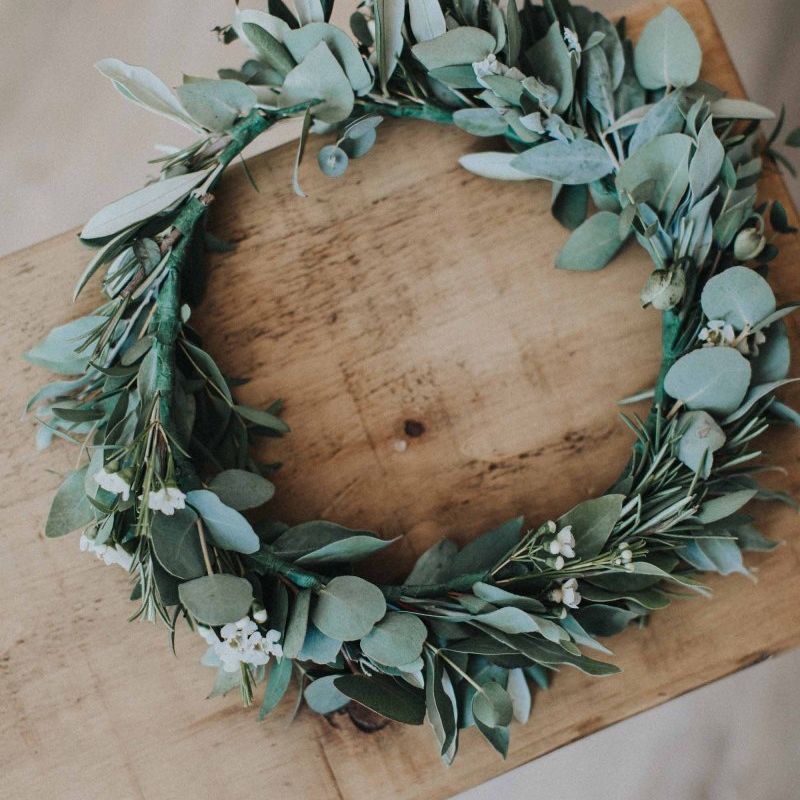 Eucalyptus flower crown