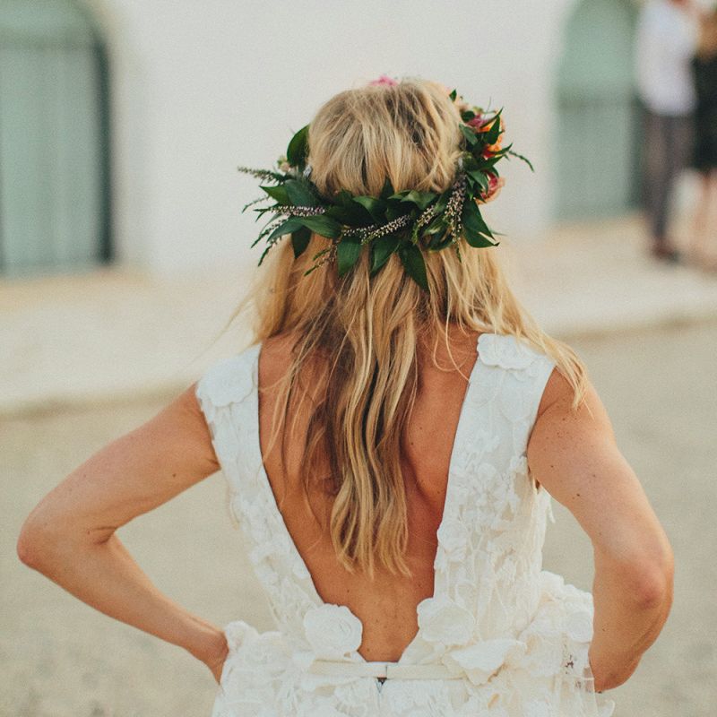 Leaf flower crown
