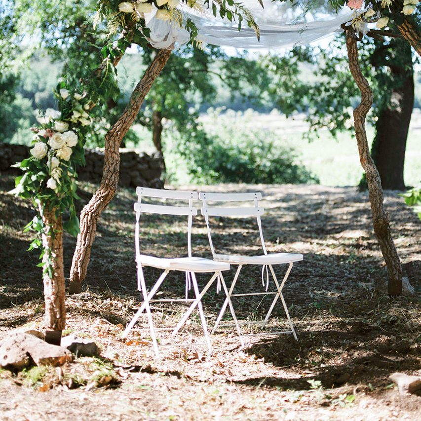 Floral Arch | Outdoor Wedding at Commanderie de Peyrassol, Provence, France Styled by La Chuchoteuse | Lace Bridal Gown | Black Tie Suit | Rustic Stretch Tent Reception | Raisa Zwart Photography