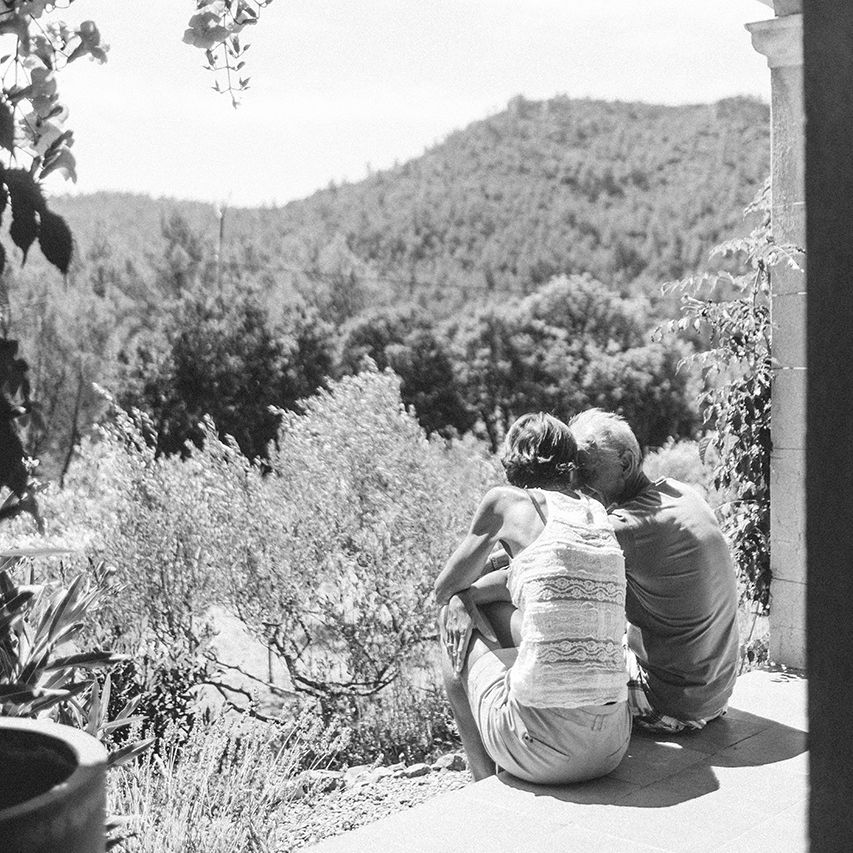 Outdoor Wedding at Commanderie de Peyrassol, Provence, France Styled by La Chuchoteuse | Lace Bridal Gown | Black Tie Suit | Rustic Stretch Tent Reception | Raisa Zwart Photography