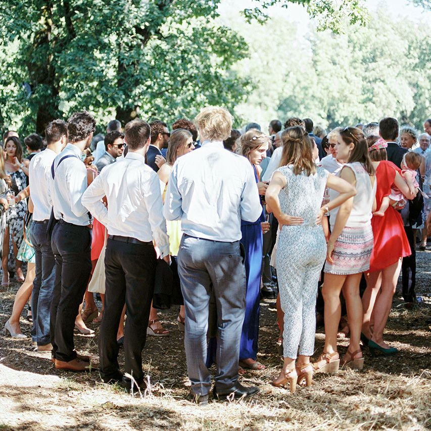 Outdoor Wedding at Commanderie de Peyrassol, Provence, France Styled by La Chuchoteuse | Lace Bridal Gown | Black Tie Suit | Rustic Stretch Tent Reception | Raisa Zwart Photography