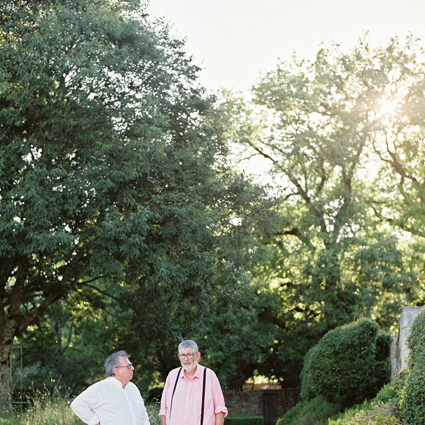 Wedding Guests | Outdoor Wedding at Commanderie de Peyrassol, Provence, France Styled by La Chuchoteuse | Lace Bridal Gown | Black Tie Suit | Rustic Stretch Tent Reception | Raisa Zwart Photography