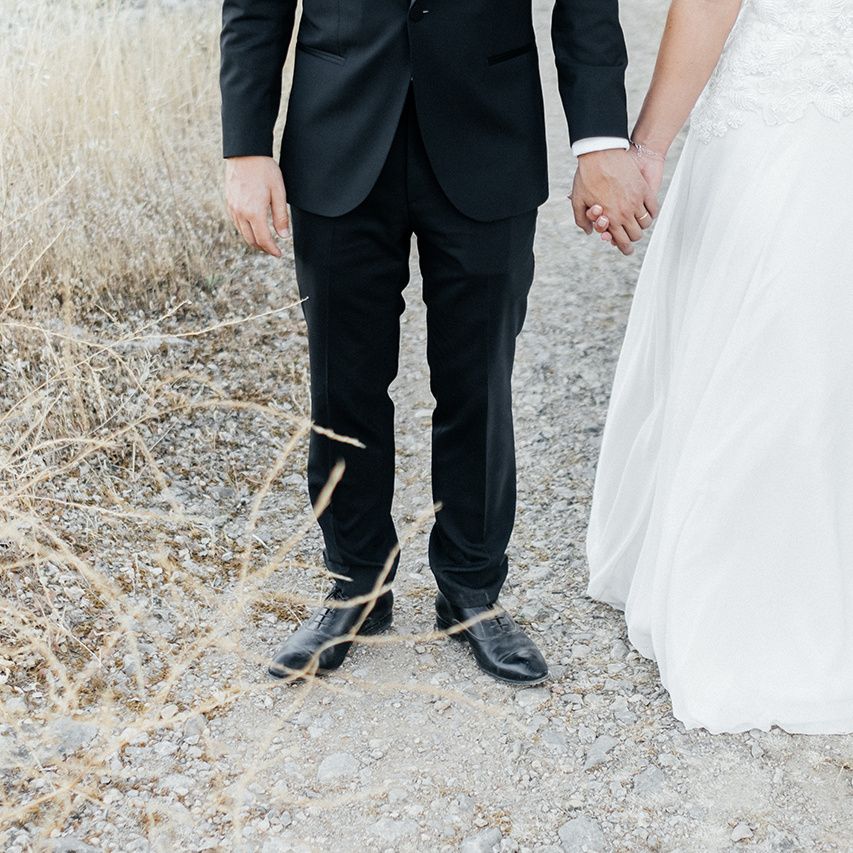 Elegant Bride in Lace Wedding Dress | Groom in Black Tie Suit | Outdoor Wedding at Commanderie de Peyrassol, Provence, France Styled by La Chuchoteuse | Lace Bridal Gown | Black Tie Suit | Rustic Stretch Tent Reception | Raisa Zwart Photography