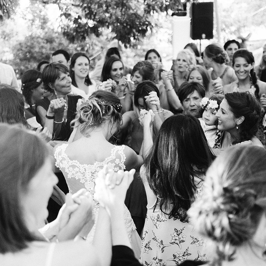 Elegant Bride in Lace Wedding Dress | Groom in Black Tie Suit | Outdoor Wedding at Commanderie de Peyrassol, Provence, France Styled by La Chuchoteuse | Lace Bridal Gown | Black Tie Suit | Rustic Stretch Tent Reception | Raisa Zwart Photography