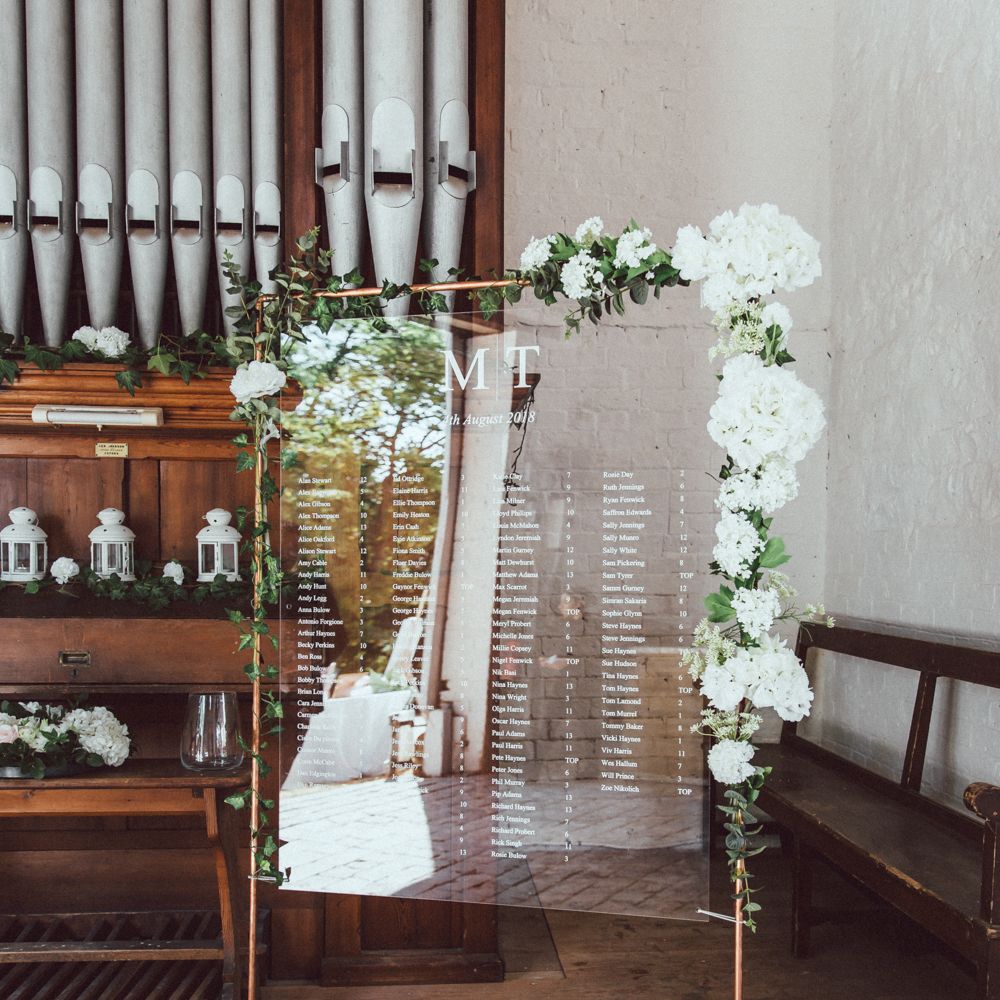Acrylic Wedding Sign // Longbourn Estate Barn // Images By The Vedrines