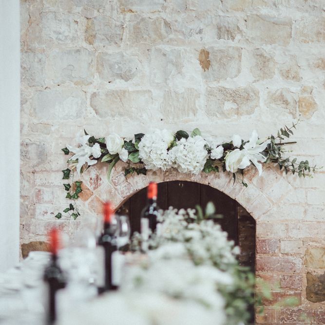 White Hydrangea Wedding Florals // Images By The Vedrines