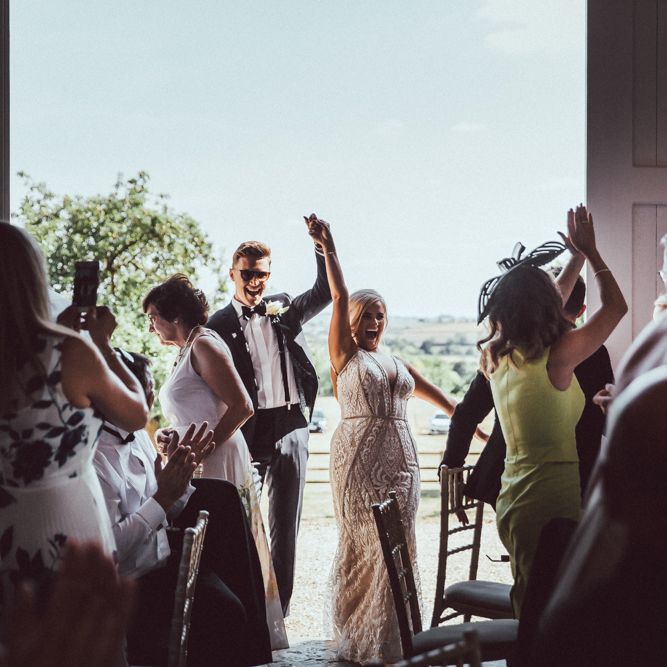 Galia Lahav Mermaid Style Wedding Dress // Longbourn Estate Barn // Images By The Vedrines // Bridesmaids In No.1 By Jenny Packham Dresses
