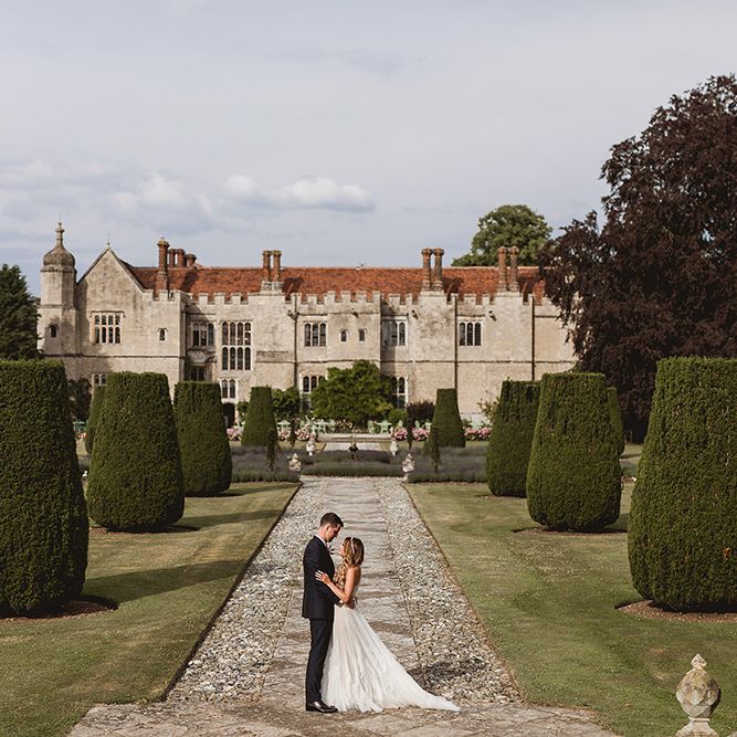 Geometric Details &amp; Hanging Foliage For Hengrave Hall Wedding With Outdoor Reception With Images From Sam And Louise Photography
