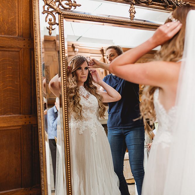 Geometric Details &amp; Hanging Foliage For Hengrave Hall Wedding With Outdoor Reception With Images From Sam And Louise Photography