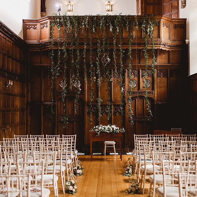 Geometric Details &amp; Hanging Foliage For Hengrave Hall Wedding With Outdoor Reception With Images From Sam And Louise Photography