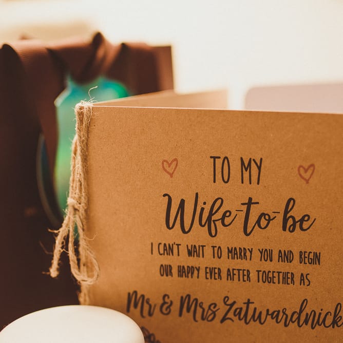 Wedding Card | Burgundy &amp; Gold Winter Wedding at Ramster Hall Weddings, Surrey | Matt Penberthy Photography | John Harris Wedding Films