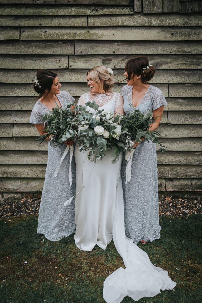 Slate Blue Grey Bridesmaid Skirt Gray Lace Top Long Chiffon Bridesmaid Dresses With Sheer Back Slate Blue Grey Bridesmaid Skirt Gray Lace Top Long Chiffon Bridesmaid Dresses With Sheer Back