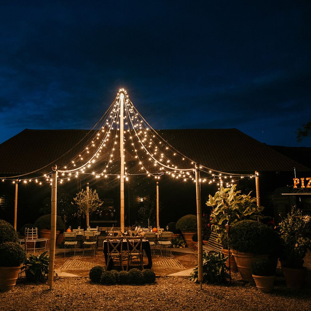 Festoon Light canopy at Preston Court