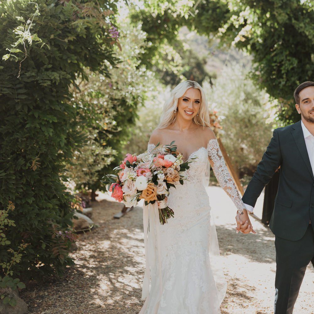 Bride and groom just married at California elopement