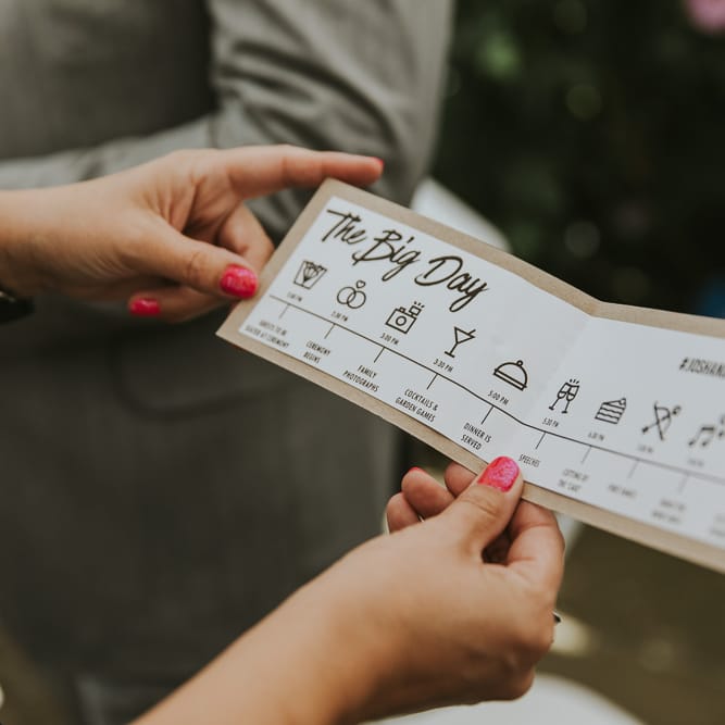 Order Of Service For Wedding // Outdoor Wedding Ceremony At Hethfelton House With Images From Dorset Wedding Photographer Paul Underhill