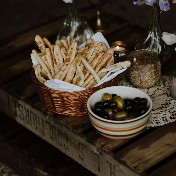 Anti Pasti Breadstick and Olive Nibbles