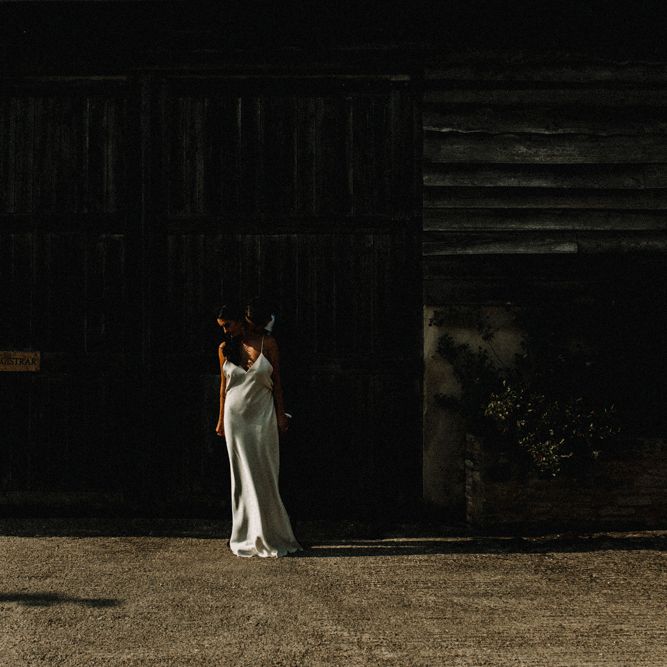 Bride In The Row For Bohemian Wedding In The Cotswolds With PapaKata Tipi And Ceremony At Merriscourt With Images From Carla Blain Photography