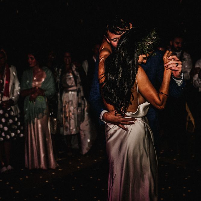 Bride In The Row For Bohemian Wedding In The Cotswolds With PapaKata Tipi And Ceremony At Merriscourt With Images From Carla Blain Photography