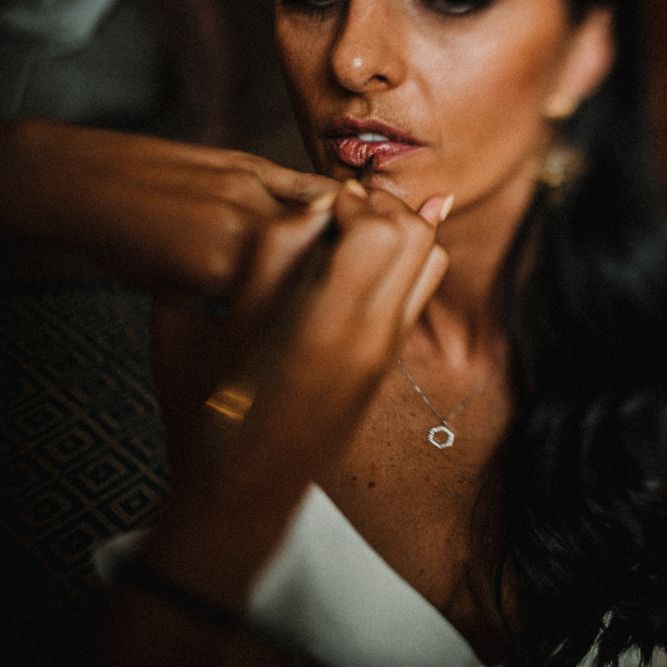 Bride In The Row For Bohemian Wedding In The Cotswolds With PapaKata Tipi And Ceremony At Merriscourt With Images From Carla Blain Photography