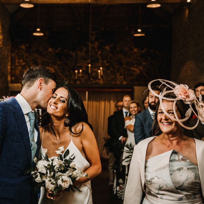 Bride In The Row For Bohemian Wedding In The Cotswolds With PapaKata Tipi And Ceremony At Merriscourt With Images From Carla Blain Photography