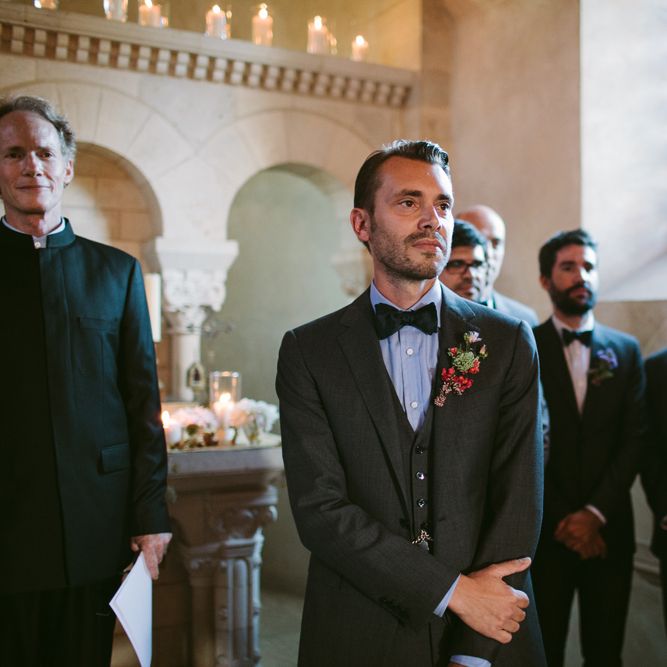 Wedding Ceremony | Groom in Ralph Lauren Suit | Stylish Two Day Wedding at Château de Varennes, Burgundy, France with I Do BBQ After Party Planned by Bulle &amp; Tulle | Troistudios Photography | Studio80  Film