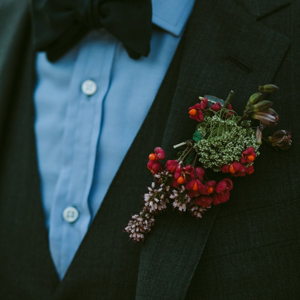 Rad Buttonhole | Stylish Two Day Wedding at Château de Varennes, Burgundy, France with I Do BBQ After Party Planned by Bulle &amp; Tulle | Troistudios Photography | Studio80  Film