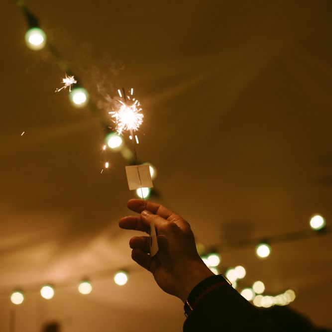 Sparklers | Stylish Two Day Wedding at Château de Varennes, Burgundy, France with I Do BBQ After Party Planned by Bulle &amp; Tulle | Troistudios Photography | Studio80  Film