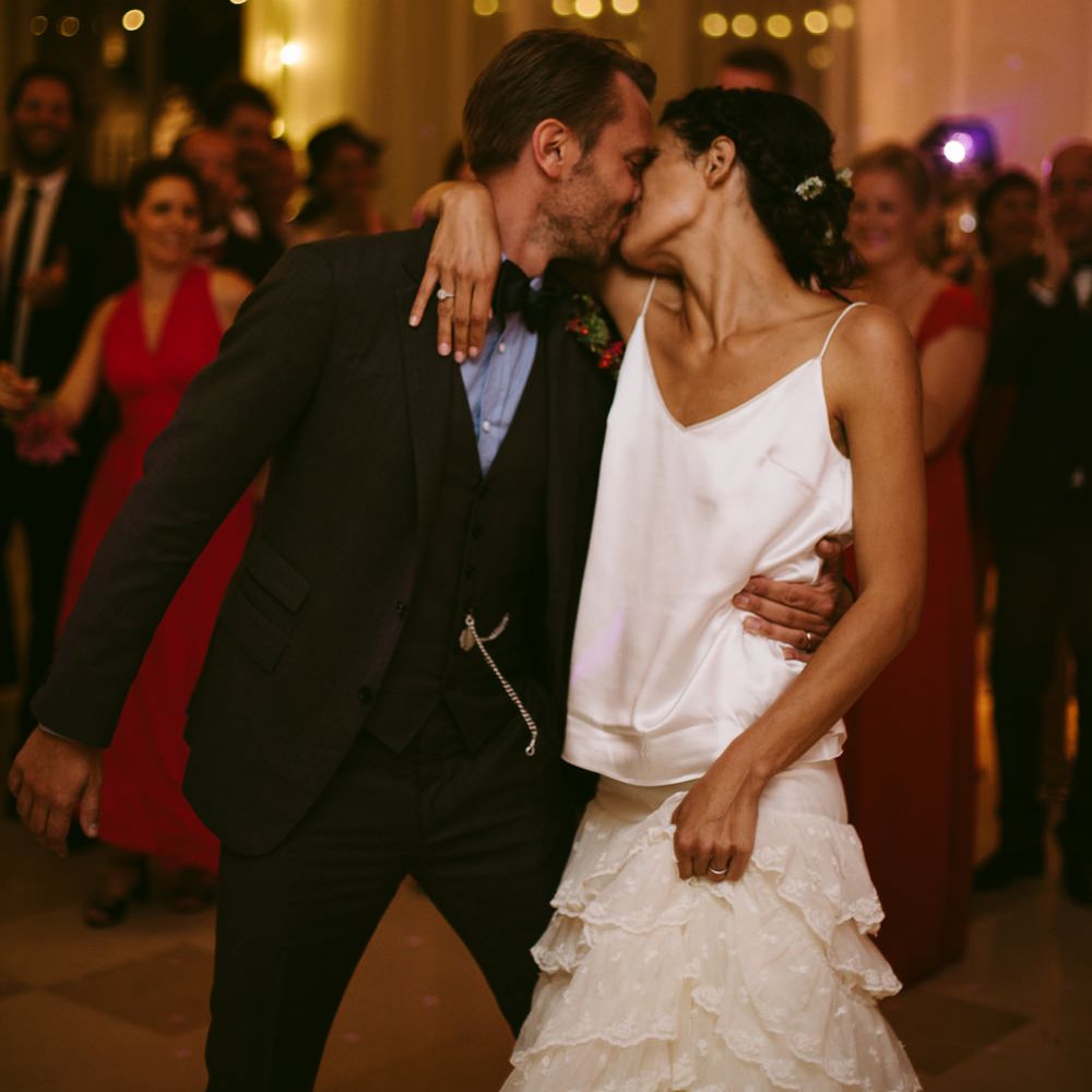 First Dance | Bride in Delphine Manivet  Bridal Separates | Groom in Ralph Lauren Suit | Stylish Two Day Wedding at Château de Varennes, Burgundy, France with I Do BBQ After Party Planned by Bulle &amp; Tulle | Troistudios Photography | Studio80  Film