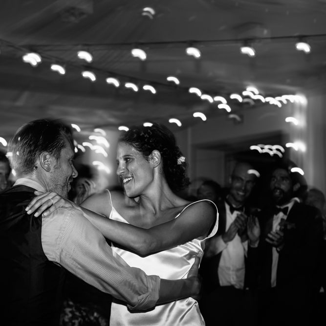 First Dance | Bride in Delphine Manivet  Bridal Separates | Groom in Ralph Lauren Suit | Stylish Two Day Wedding at Château de Varennes, Burgundy, France with I Do BBQ After Party Planned by Bulle &amp; Tulle | Troistudios Photography | Studio80  Film