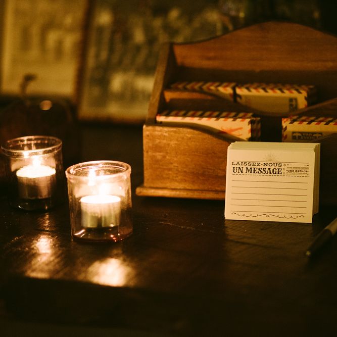 Postcard Guest Book | Stylish Two Day Wedding at Château de Varennes, Burgundy, France with I Do BBQ After Party Planned by Bulle &amp; Tulle | Troistudios Photography | Studio80  Film