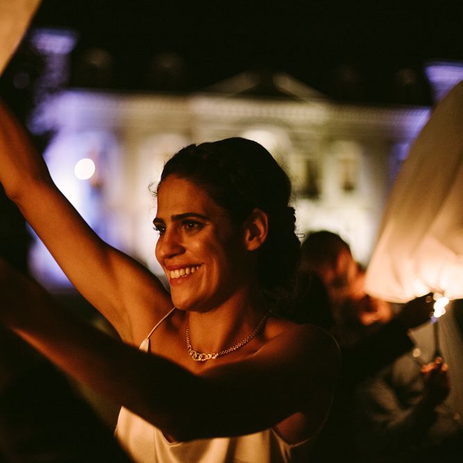 Sky Lantern Release | Stylish Two Day Wedding at Château de Varennes, Burgundy, France with I Do BBQ After Party Planned by Bulle &amp; Tulle | Troistudios Photography | Studio80  Film