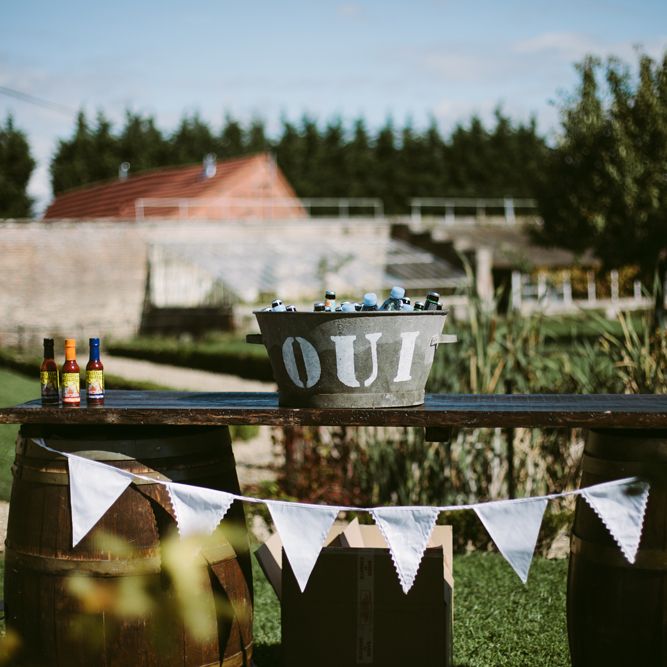 Bunting | Stylish Two Day Wedding at Château de Varennes, Burgundy, France with I Do BBQ After Party Planned by Bulle &amp; Tulle | Troistudios Photography | Studio80  Film