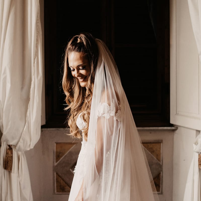 Galia Lahav wedding dress for Italian wedding