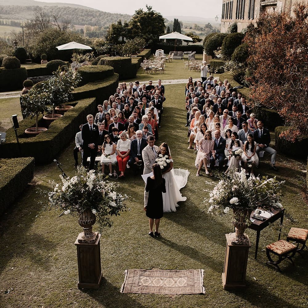 Italian outdoor wedding ceremony