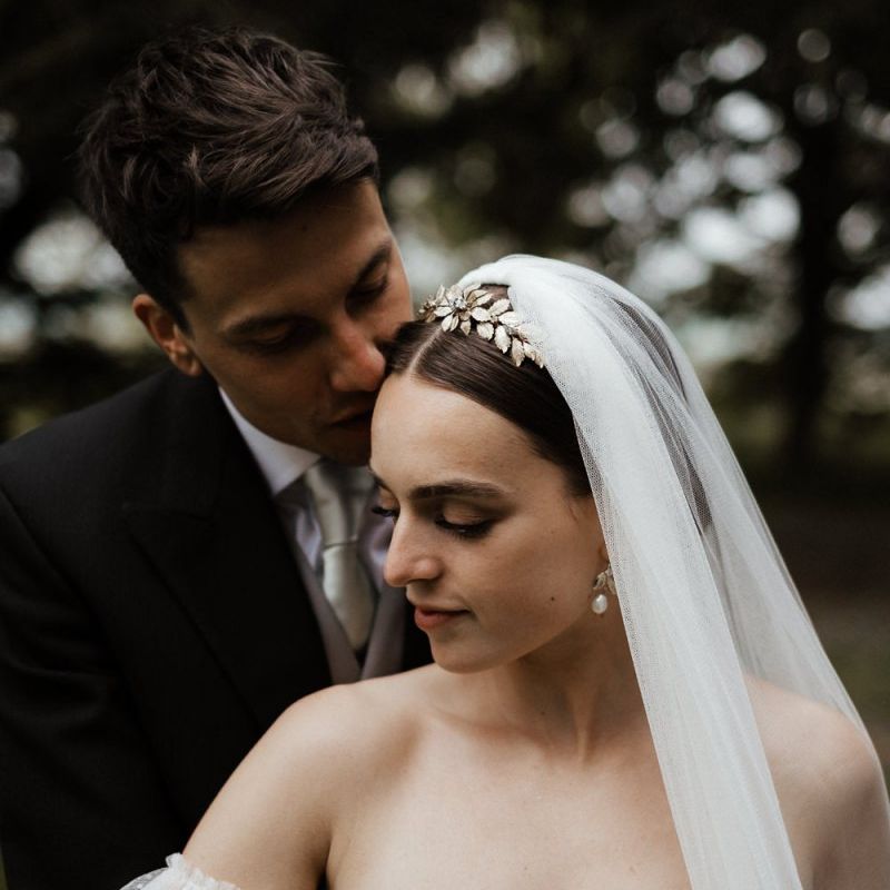 Bridal Beauty With Crown And Veil