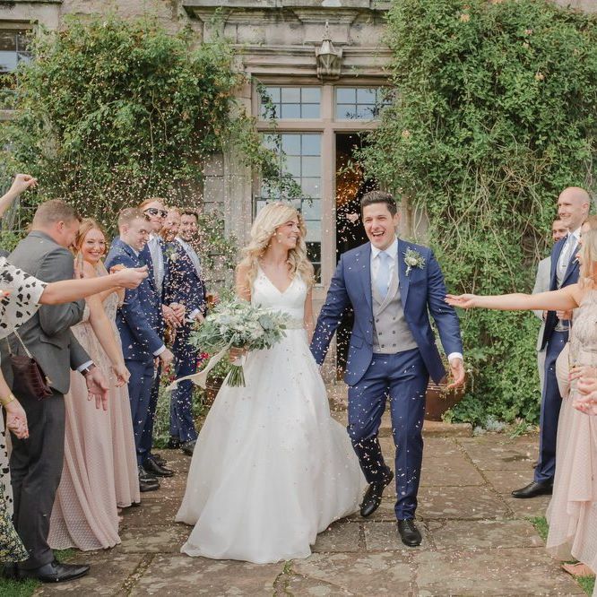 Confetti moment at Askham Hall