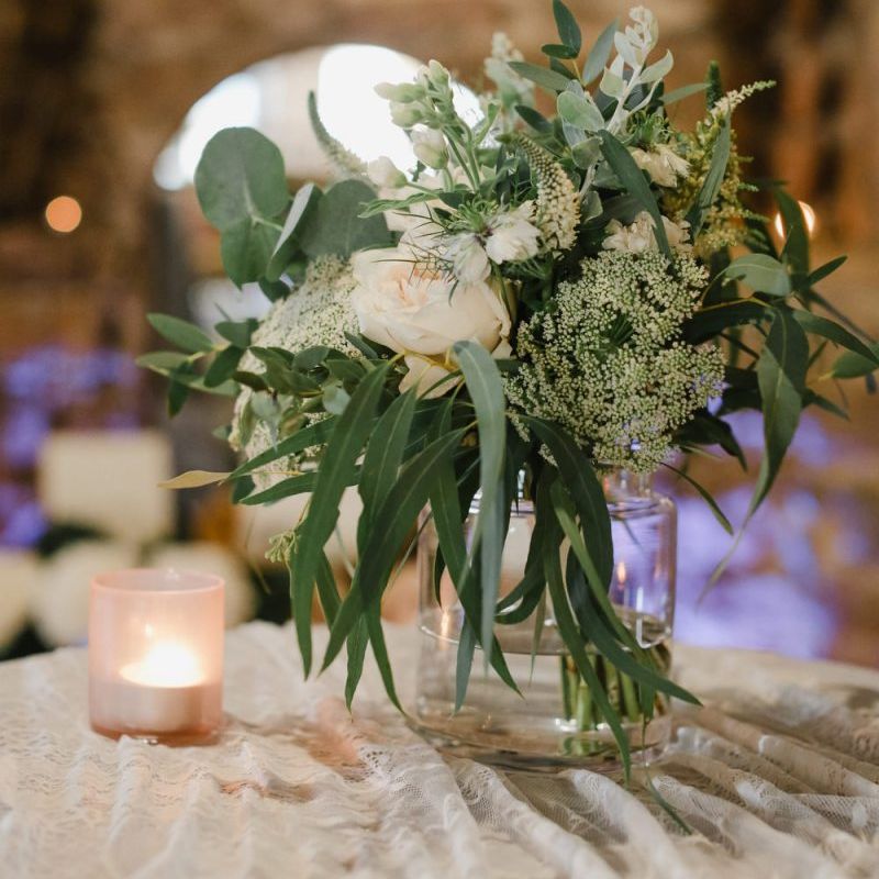 Wedding flowers in vase