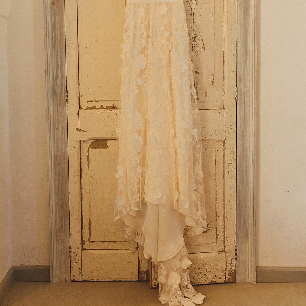Ivory Clemence Halfpenny London Bridal Gown | Brightly Coloured Destination Wedding at Masseria Potenti Wedding Venue, Puglia, South Italy | Petar Jurica Photography | Marco Odorino Film
