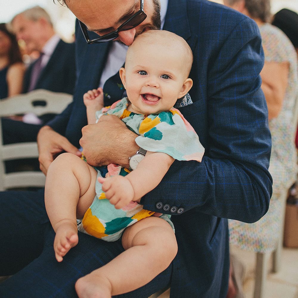 Outdoor Wedding Ceremony | Wedding Guests | Brightly Coloured Destination Wedding at Masseria Potenti Wedding Venue, Puglia, South Italy | Petar Jurica Photography | Marco Odorino Film