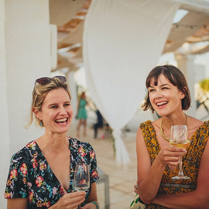 Wedding Guests | Brightly Coloured Destination Wedding at Masseria Potenti Wedding Venue, Puglia, South Italy | Petar Jurica Photography | Marco Odorino Film